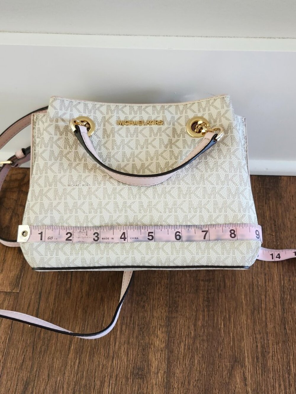 Michael Kors Jet Set Medium Chain Shoulder Tote – Vanilla/Pink – NWOT - Picture 8 of 15